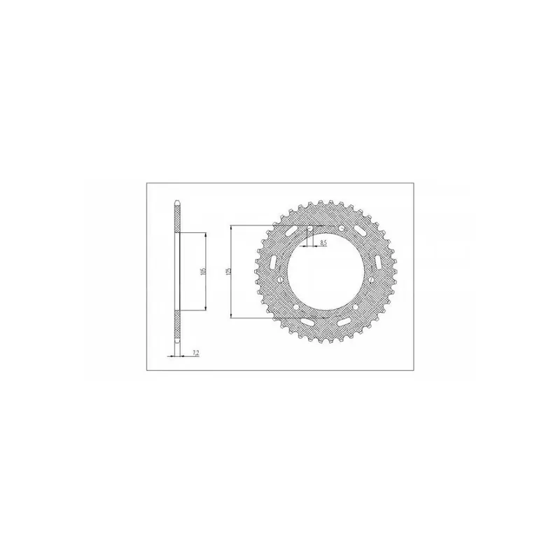 Sleva Ocelová rozeta pro sekundární řetězy typu 428, SUNSTAR (50 zubů)