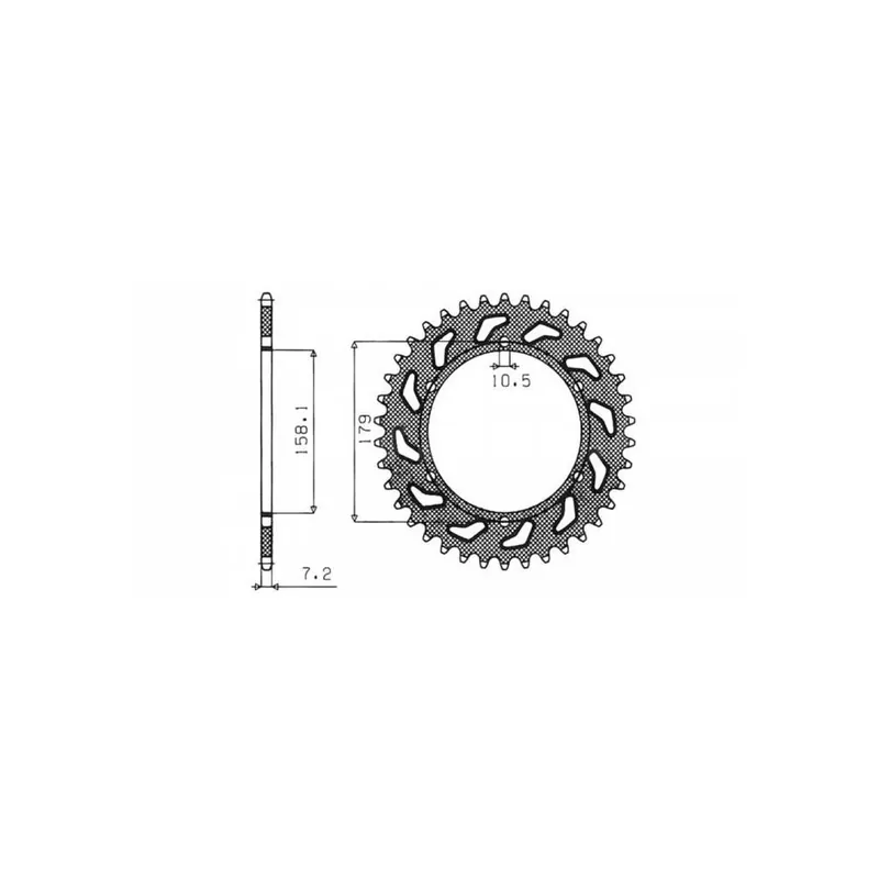 Nejprodávanější Ocelová rozeta pro sekundární řetězy typu 525, BRAKING (45 zubů)
