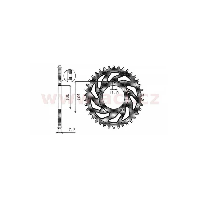 Prémiový Ocelová rozeta pro sekundární řetězy typu 525, SUNSTAR (37 zubů)