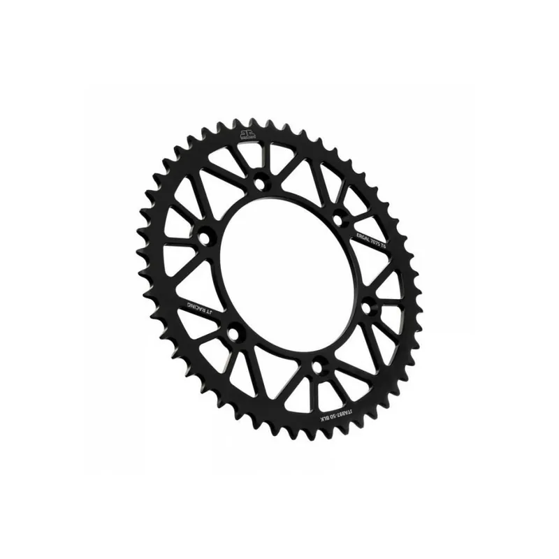 Duralová rozeta pro sekundární řetězy typu 520, JT (52 zubů, černá) Ověřený