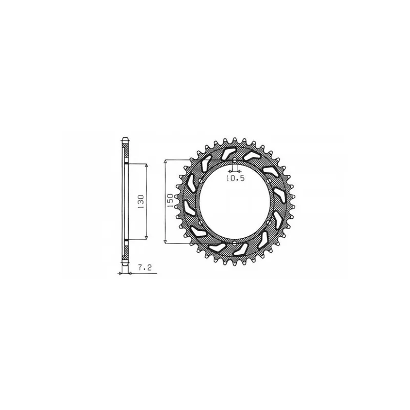 Objednat Nyní Ocelová rozeta pro sekundární řetězy typu 525, SUNSTAR (48 zubů)