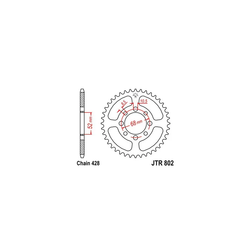 Doprava Zdarma Řetězová rozeta JT JTR 802-41 41 zubů, 428