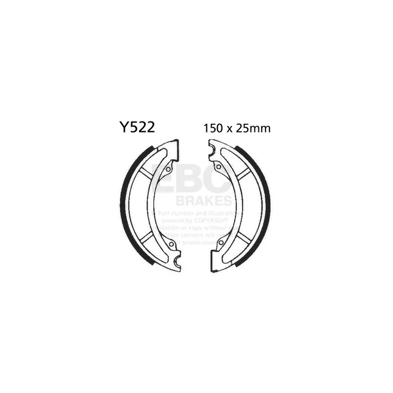 Hit Sezóny Sada brzdových čelistí EBC Y522 neobsahuje pružiny