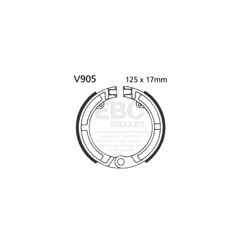 Sleva Sada brzdových čelistí EBC V905 neobsahuje pružiny
