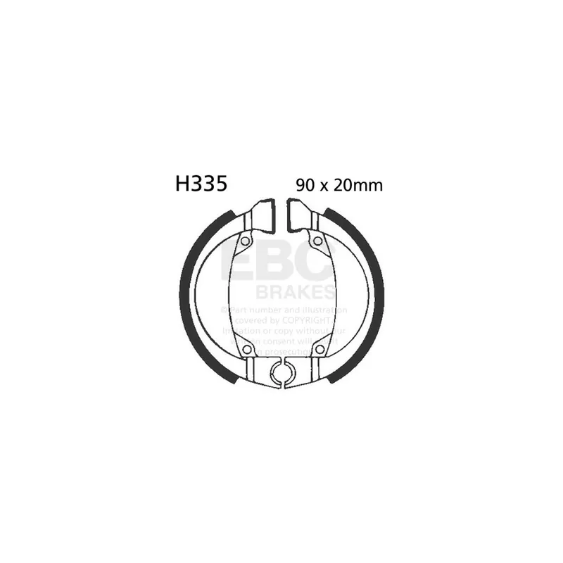 Expresní Doručení Sada brzdových čelistí EBC H335 neobsahuje pružiny