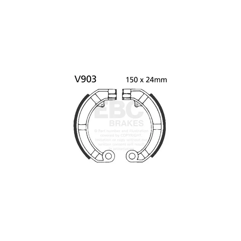 Nová Kolekce Sada brzdových čelistí EBC V903 neobsahuje pružiny