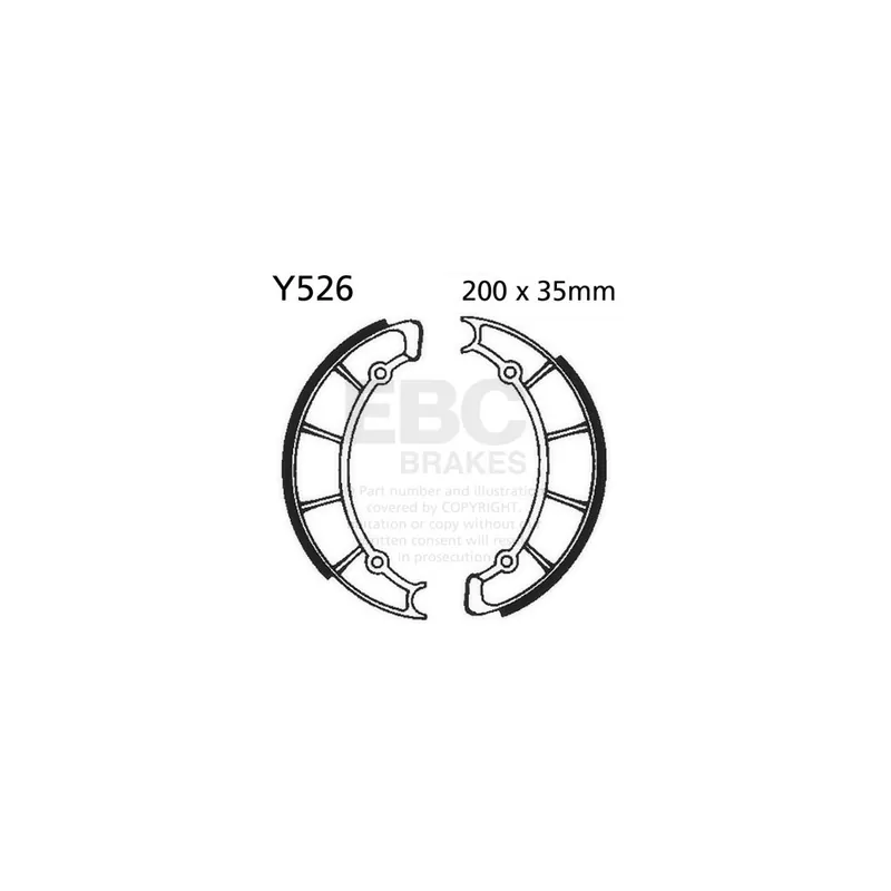 Sada brzdových čelistí EBC Y526 včetně pružin Bezpečná Platba