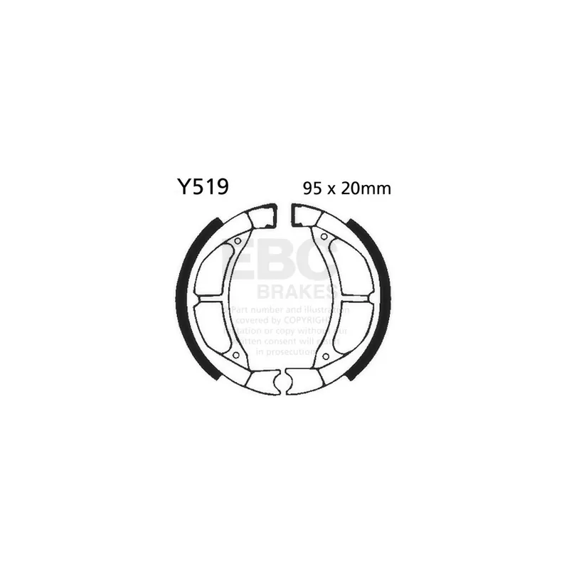 Sada brzdových čelistí EBC Y519 včetně pružin Finální Výprodej