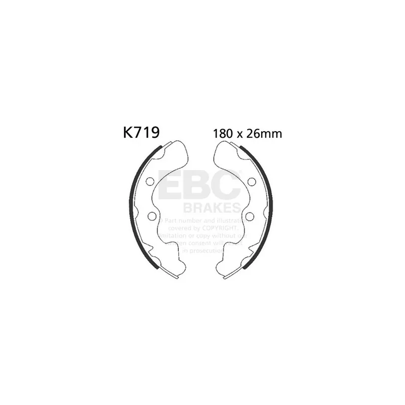 Poslední Šance Sada brzdových čelistí EBC K719 včetně pružin