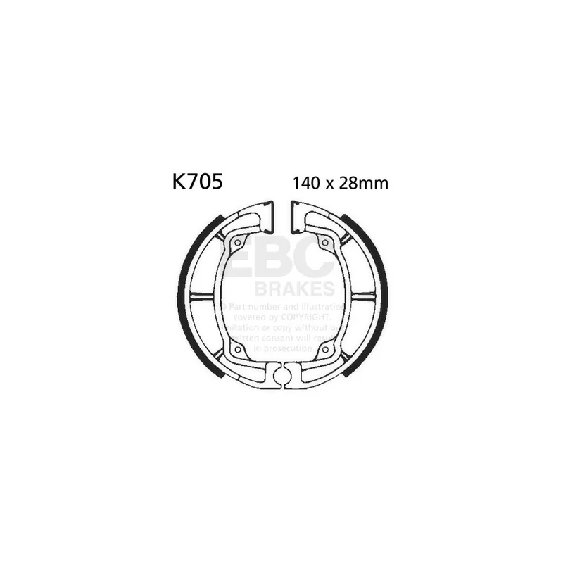 Vrácení Zdarma Sada brzdových čelistí EBC K705 včetně pružin