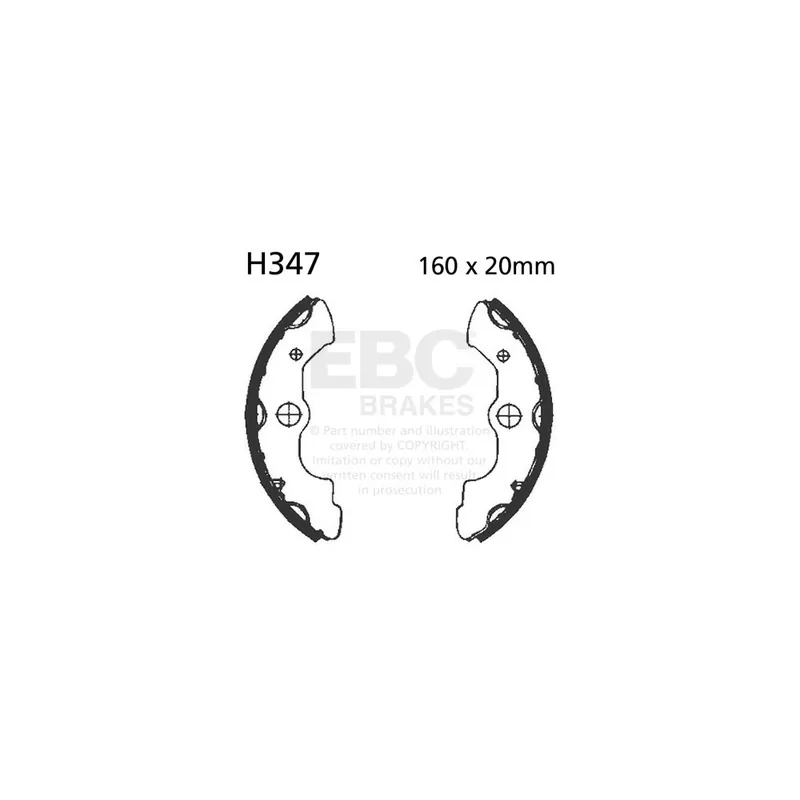 Sada brzdových čelistí EBC H347 včetně pružin Hromadná Objednávka
