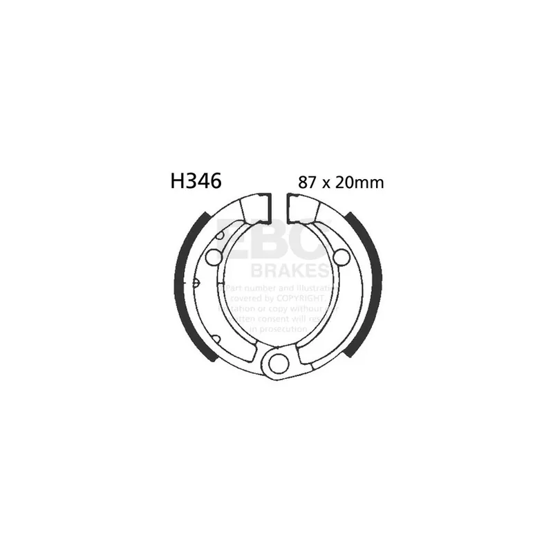 Sada brzdových čelistí EBC H346 včetně pružin Nejprodávanější
