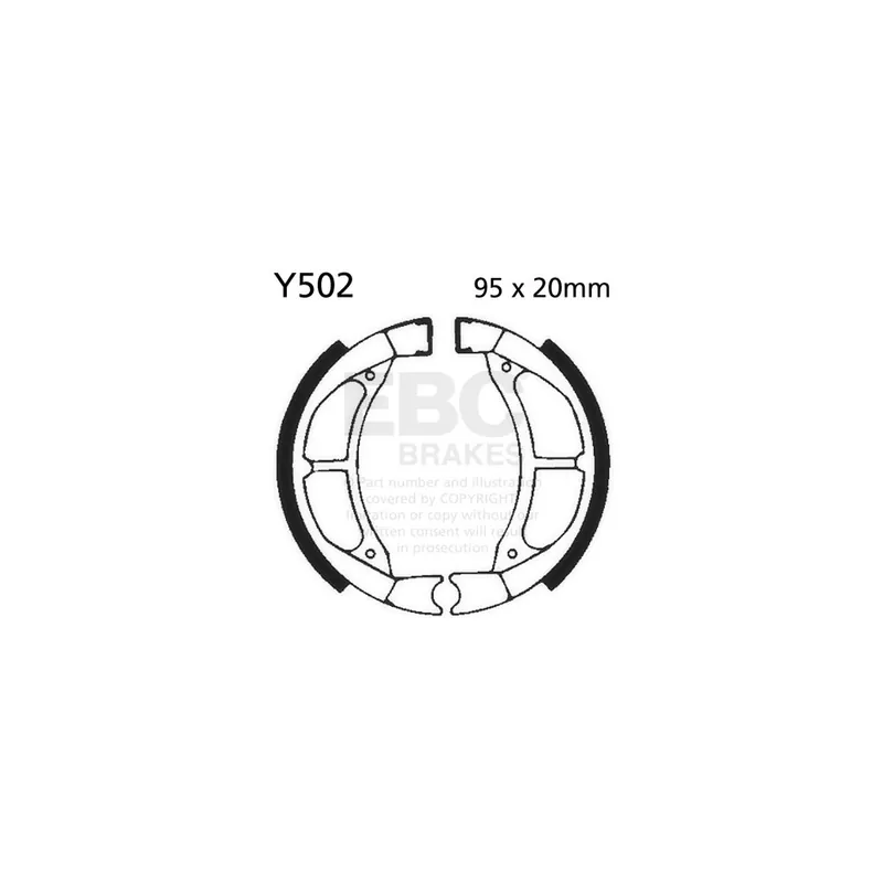 Must-Have Sada brzdových čelistí EBC Y502 včetně pružin