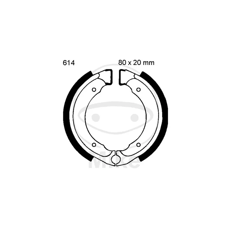 Sada brzdových čelistí EBC S614 včetně pružin Rychlé Dodání