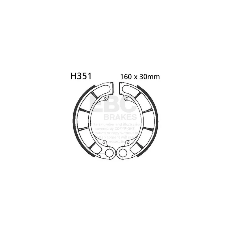 Hromadná Objednávka Sada brzdových čelistí EBC H351 včetně pružin