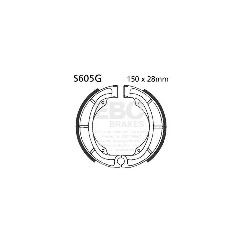 Sada brzdových čelistí EBC S605G drážkovaný včetně pružin Hromadná Objednávka