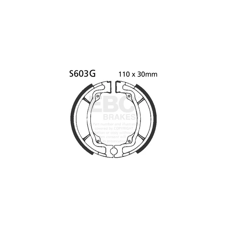 Sada brzdových čelistí EBC S603G drážkovaný včetně pružin Přímo Od Výrobce