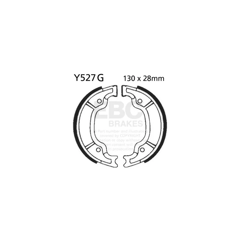 Sada brzdových čelistí EBC Y527G drážkovaný včetně pružin Omezená Nabídka