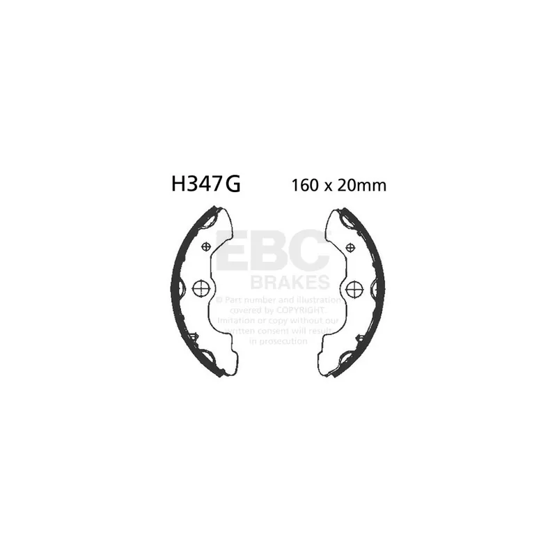 Časově Omezené Sada brzdových čelistí EBC H347G drážkovaný včetně pružin