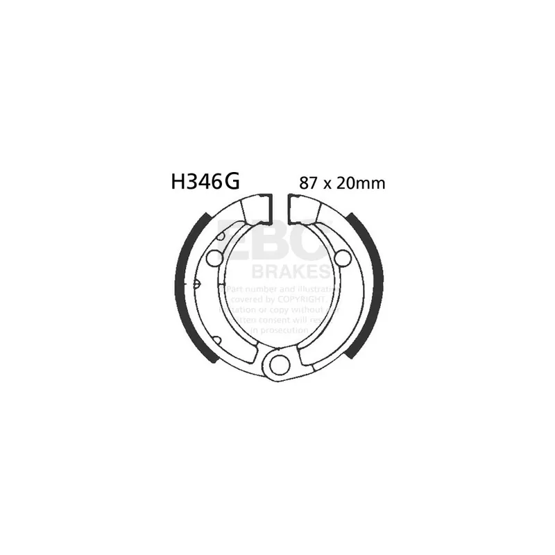 Levný Sada brzdových čelistí EBC H346G drážkovaný včetně pružin