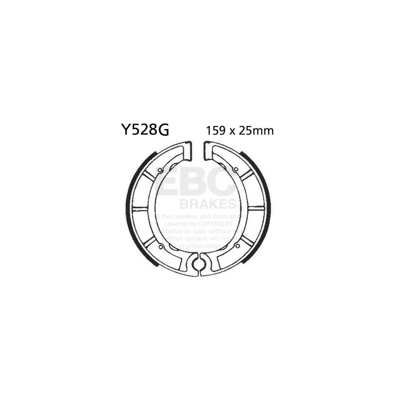 Tovární Cena Sada brzdových čelistí EBC Y528G drážkovaný včetně pružin