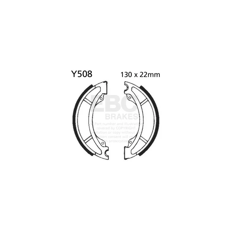 Profesionální Sada brzdových čelistí EBC Y508 včetně pružin