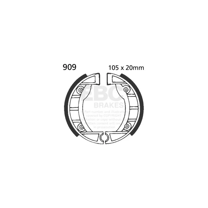 Doprava Zdarma Sada brzdových čelistí EBC 909 včetně pružin