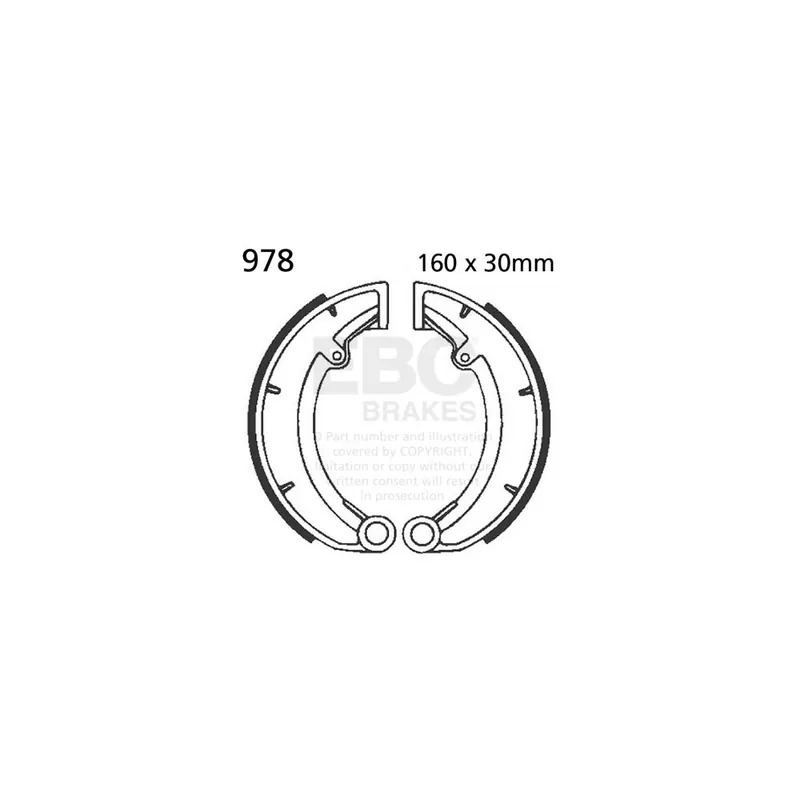 Sada brzdových čelistí EBC 978 včetně pružin Doprava Zdarma