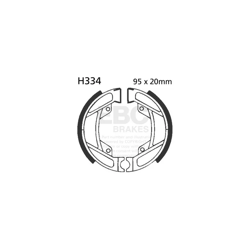 Hit Sezóny Sada brzdových čelistí EBC H334 včetně pružin