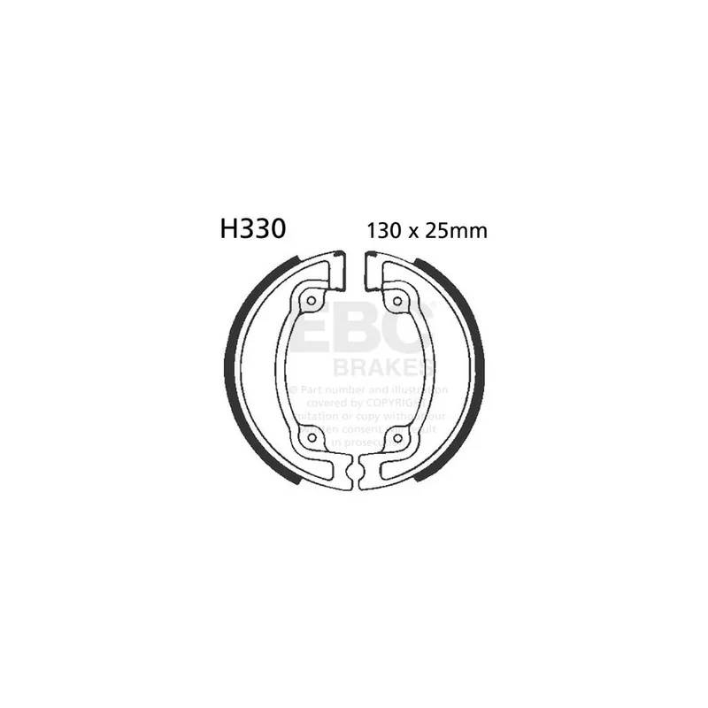 Kup Teď Sada brzdových čelistí EBC H330 včetně pružin