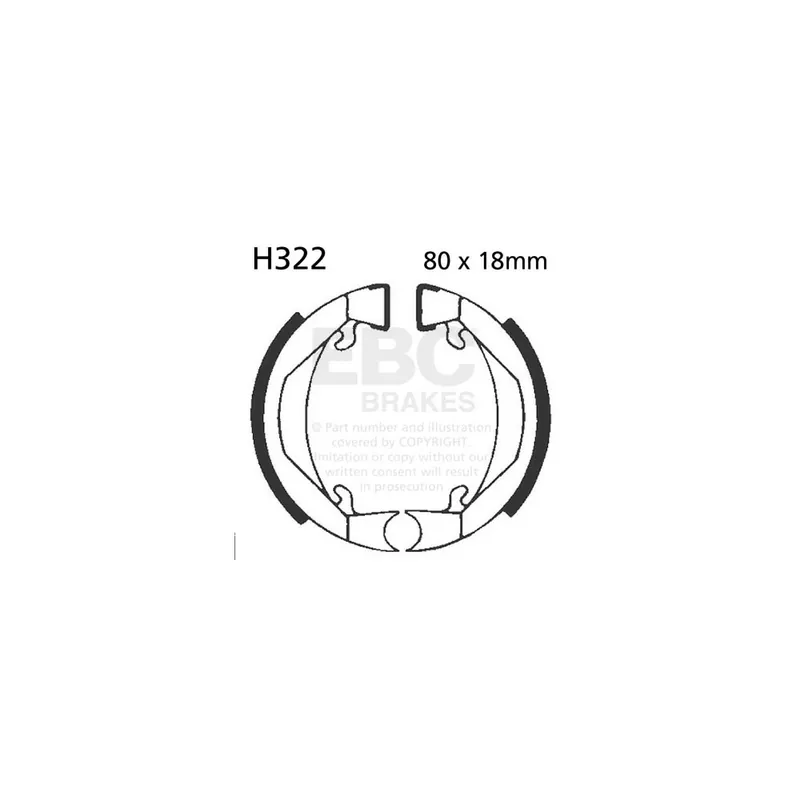 Bezpečná Platba Sada brzdových čelistí EBC H322 včetně pružin