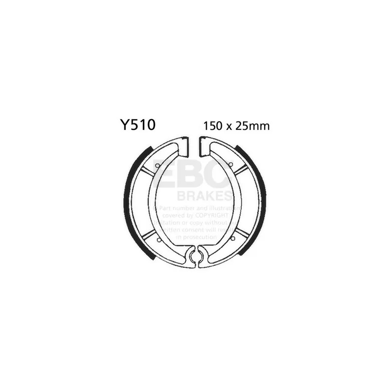 Bezpečná Platba Sada brzdových čelistí EBC Y510 včetně pružin