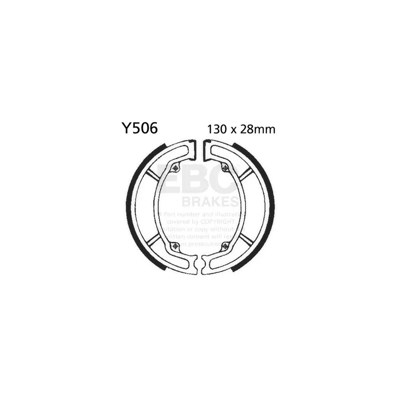 Rychlé Dodání Sada brzdových čelistí EBC Y506 včetně pružin