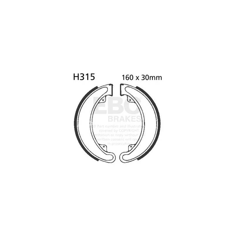 Super Cena Sada brzdových čelistí EBC H315 včetně pružin