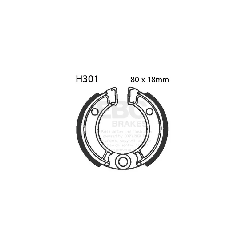 Sada brzdových čelistí EBC H301 včetně pružin Kup Teď