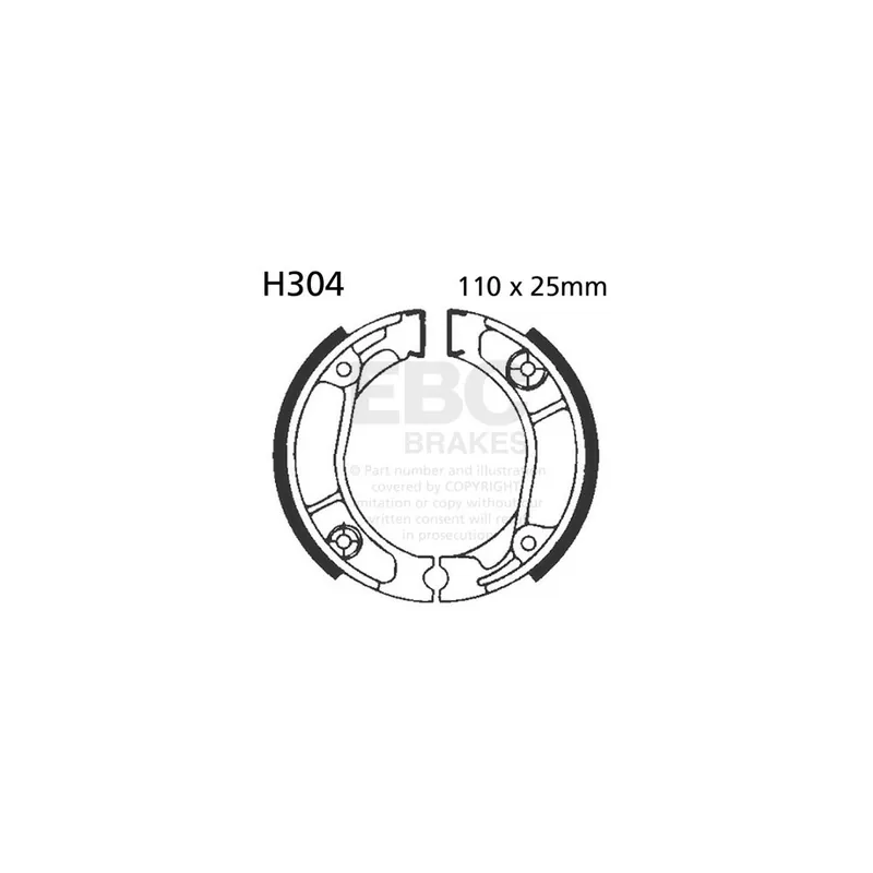 Top Prodej Sada brzdových čelistí EBC H304 včetně pružin