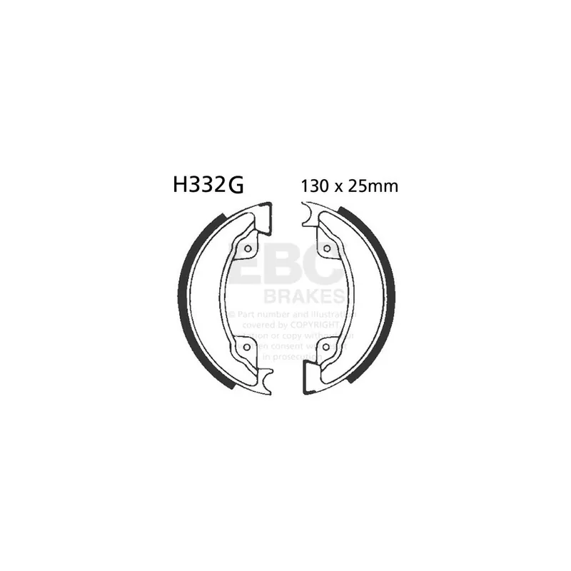 Novinka Sada brzdových čelistí EBC H332G drážkovaný včetně pružin