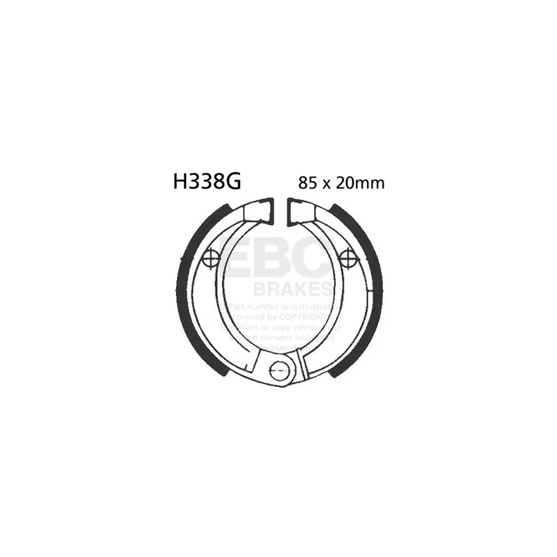 Expresní Doručení Sada brzdových čelistí EBC H338G drážkovaný neobsahuje pružiny