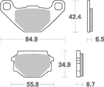 Vysoce Kvalitní Brzdové destičky MR3 zadní APRILIA 125 Pegaso rok 92-99