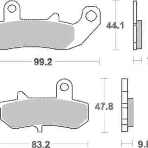 Vysoce Kvalitní Brzdové destičky Brembo zadní SUZUKI DR 650 RSE (90-95) rok 90-95