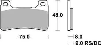 Výprodej Brzdové destičky DP Brakes přední HONDA VFR 800 FI VTEC rok 14-16