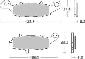 Značkový Brzdové destičky DP Brakes zadní KAWASAKI VN 1700 Classic Tourer rok 09-14