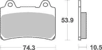 Vysoce Kvalitní Brzdové destičky DP Brakes zadní Yamaha XVZ 1300 Royal Star rok 96-02