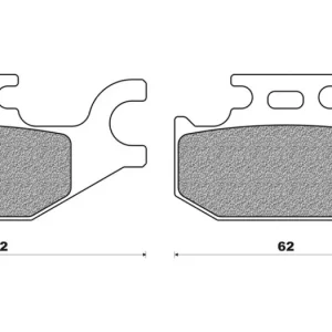 Brzdové destičky, NEWFREN (směs SCOOTER ELITE ORGANIC) 2 ks v balení M502-907 Vrácení Zdarma