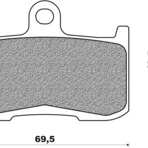 Brzdové destičky, NEWFREN (směs ROAD TOURING SINTERED) 2 ks v balení M502-909 Víkendová Akce