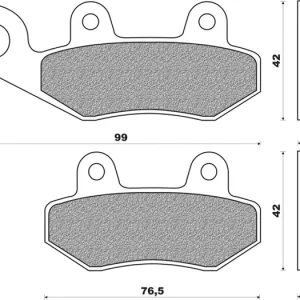 Trendový Brzdové destičky, NEWFREN (směs ROAD TOURING ORGANIC) 2 ks v balení M502-914