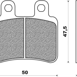 Brzdové destičky, NEWFREN (směs SCOOTER ELITE ORGANIC) 2 ks v balení M502-932 Ověřený