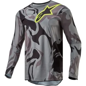 Víkendová Akce Dres RACER TACTICAL, ALPINESTARS (šedá camo/žlutá fluo/černá, vel. M)