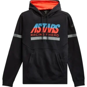 Víkendová Akce Mikina CLUB HOODIE, ALPINESTARS (černá/červená/modrá/šedá)