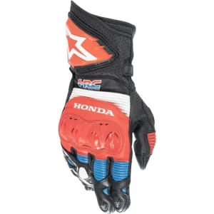Aktuální Rukavice GP PRO R3 HONDA kolekce, ALPINESTARS (černá/červená fluo/modrá/bílá) 2024